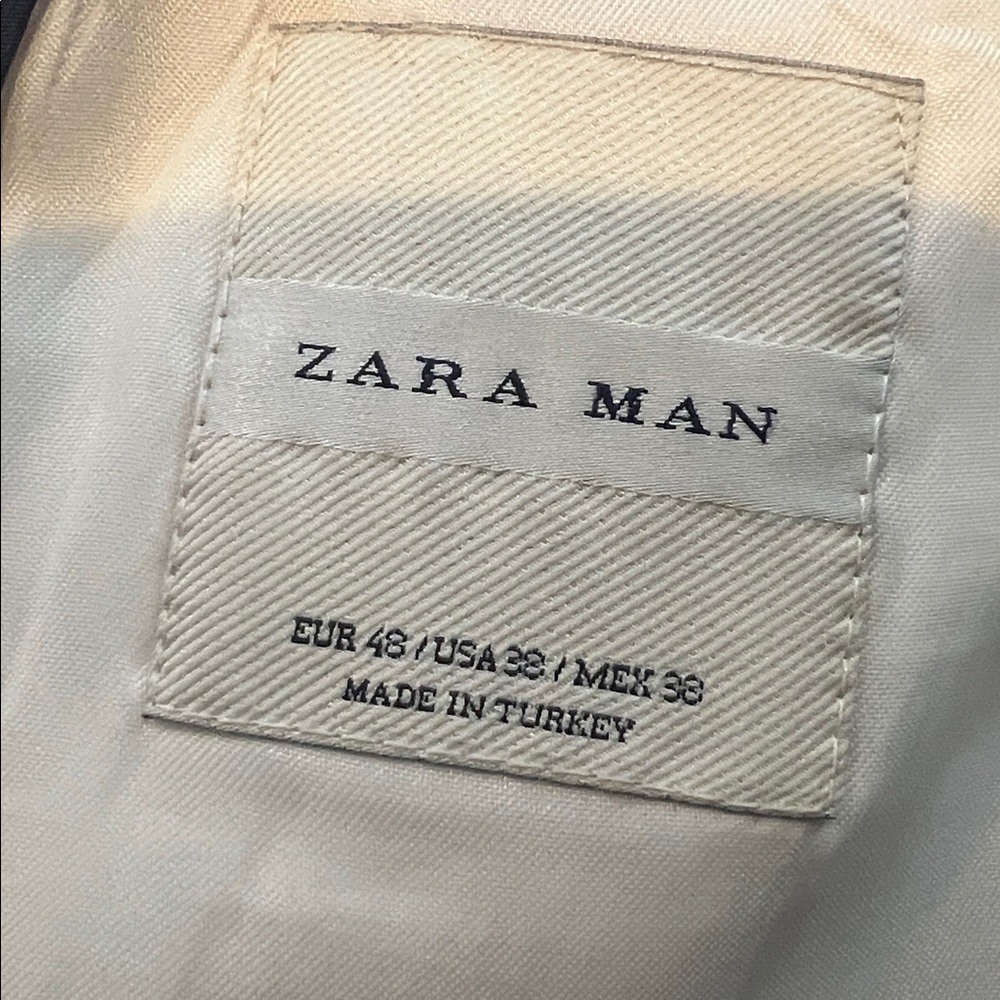 Men’s Zara Blazer Blue Size US 38 - Picture 9 of 10